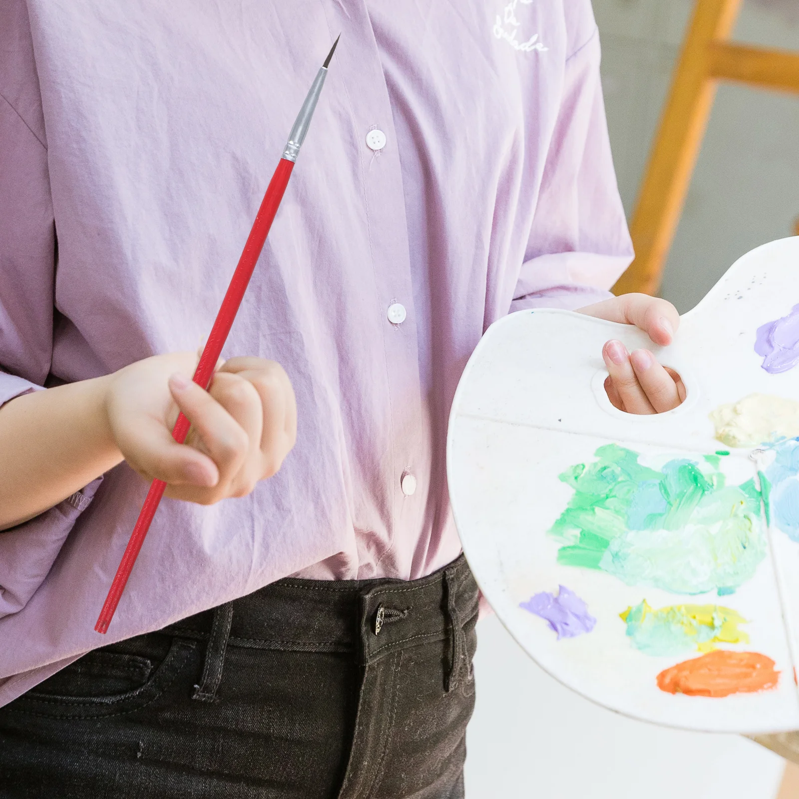 30 個ライナーブラシプロフェッショナルファインディテールナイロンブラシセット水彩画 DIY アートクラフトポータブルペイントパーティーツール