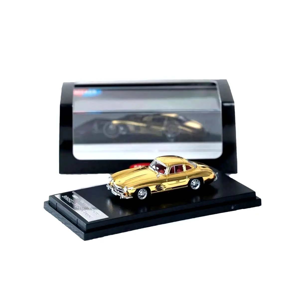 Seeker 1:64 First generation plated gold/Silver Bens Classic 300SL Alloy car model set Limited collection gift