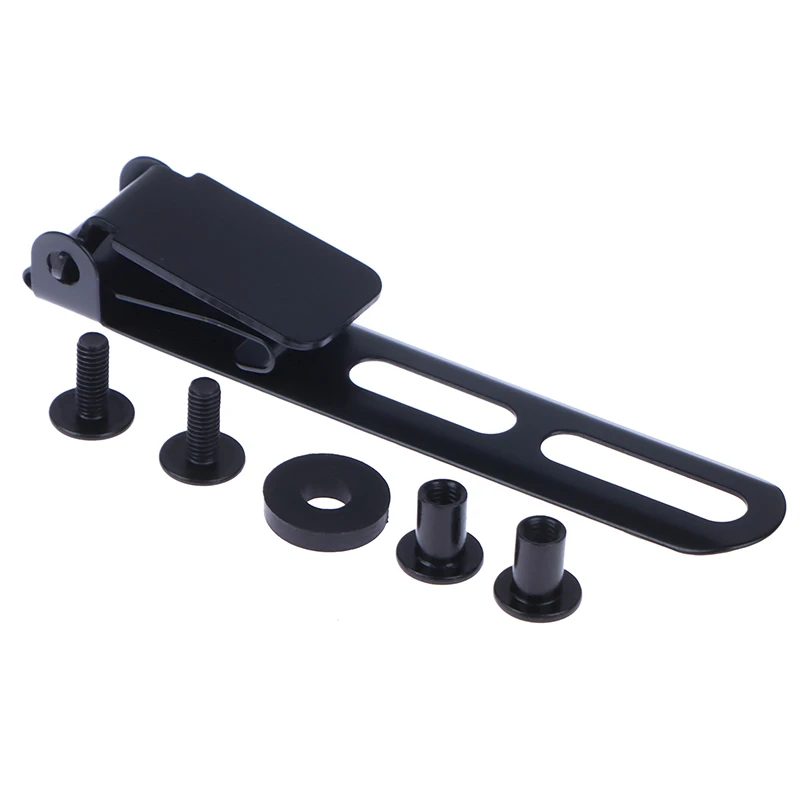 Universal Versatile Tactics Waist Clip Scabbard Sheath Stainless Steel Waist Clip for Holster Black