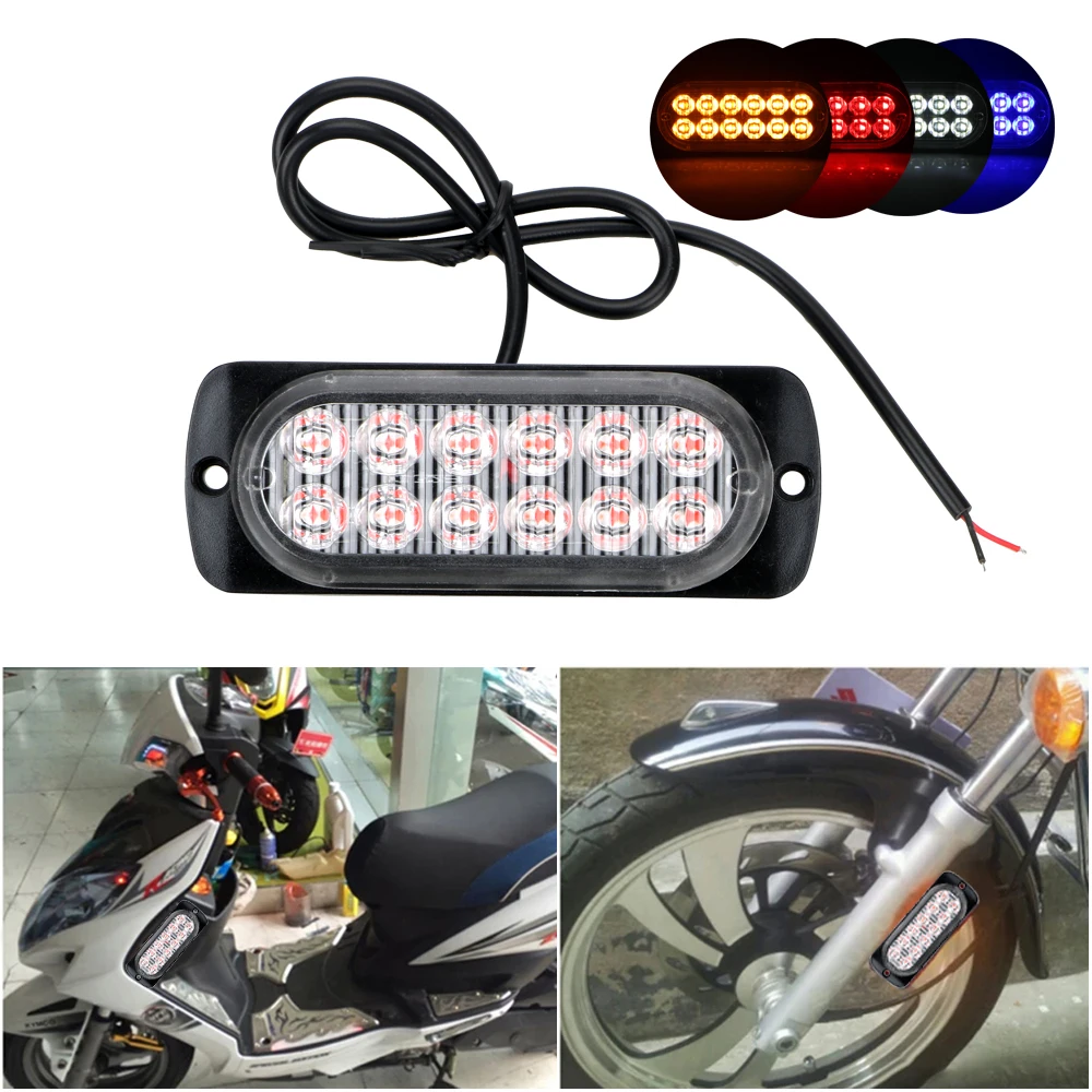 

12V Motorcycle Taillight Side Marker Signal Lamp Car Strobe Warning Light LED RGB Brake Truck Position Dirt Pit Bike Accessories