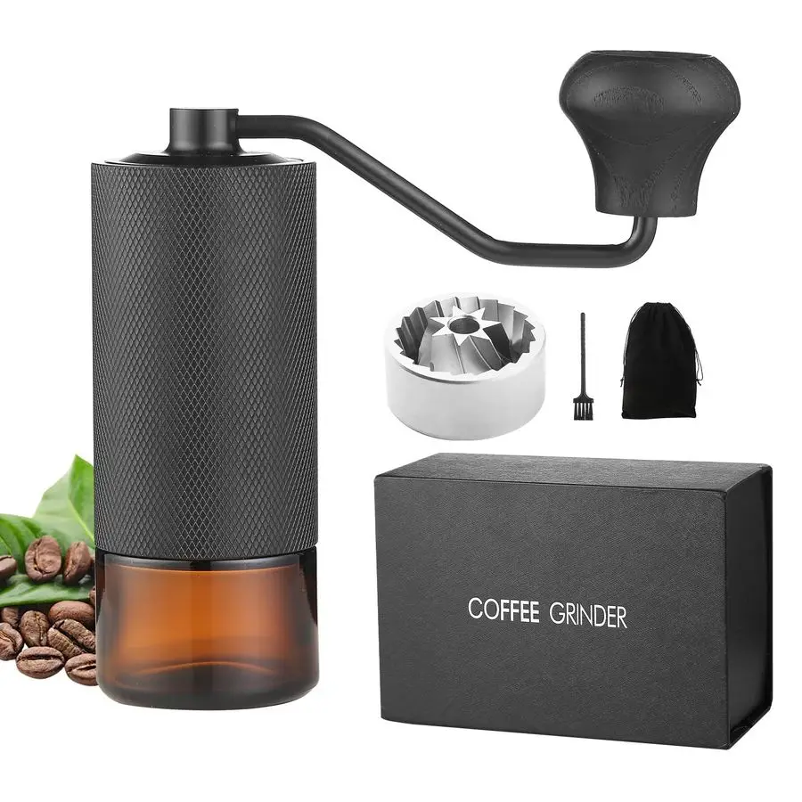 

Coffee Grinder CNC Stainless Steel 7 Star Conical Burr Coffee Grinder Hand with12 gears Adjustable Coarseness For Espresso, Drip