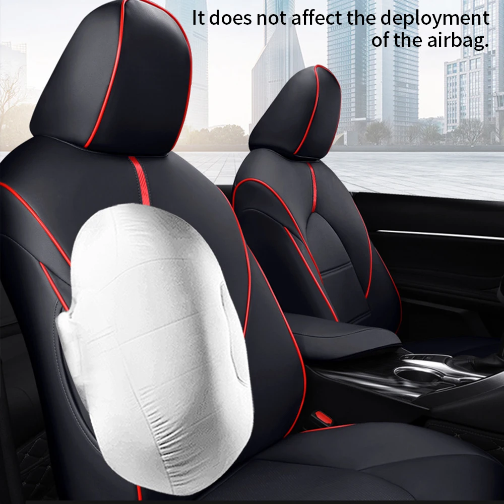 Custom Fit Full Set 5 Seats Car Seat Covers Perforated Leather for Toyota Camry L LE SE SE