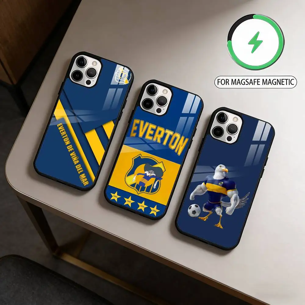 

E-Everton de V-Vina del Mar Магнитный чехол для беспроводной зарядки Magsafe для iPhone 17, 16, 15, 14, 13, 12, 11 Plus, Pro Max