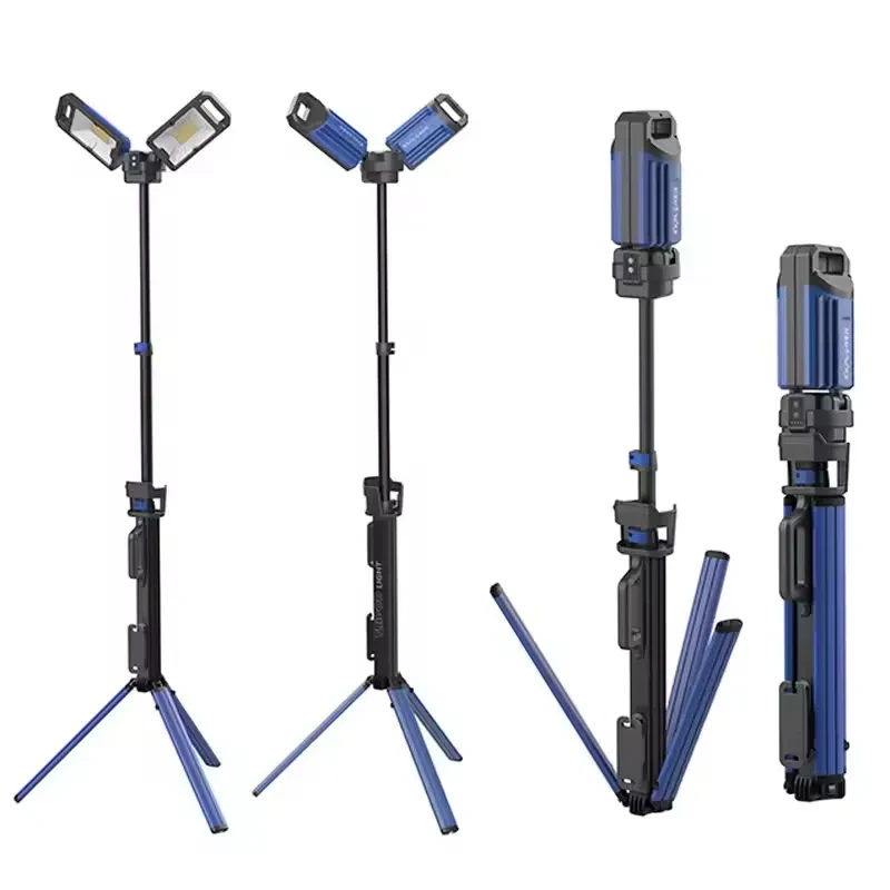 Heavy Duty Aluminum Portable Tripod Light IPX4 Rechargeable Portable Customized High Brightness 5000lumens with Stand Work Light