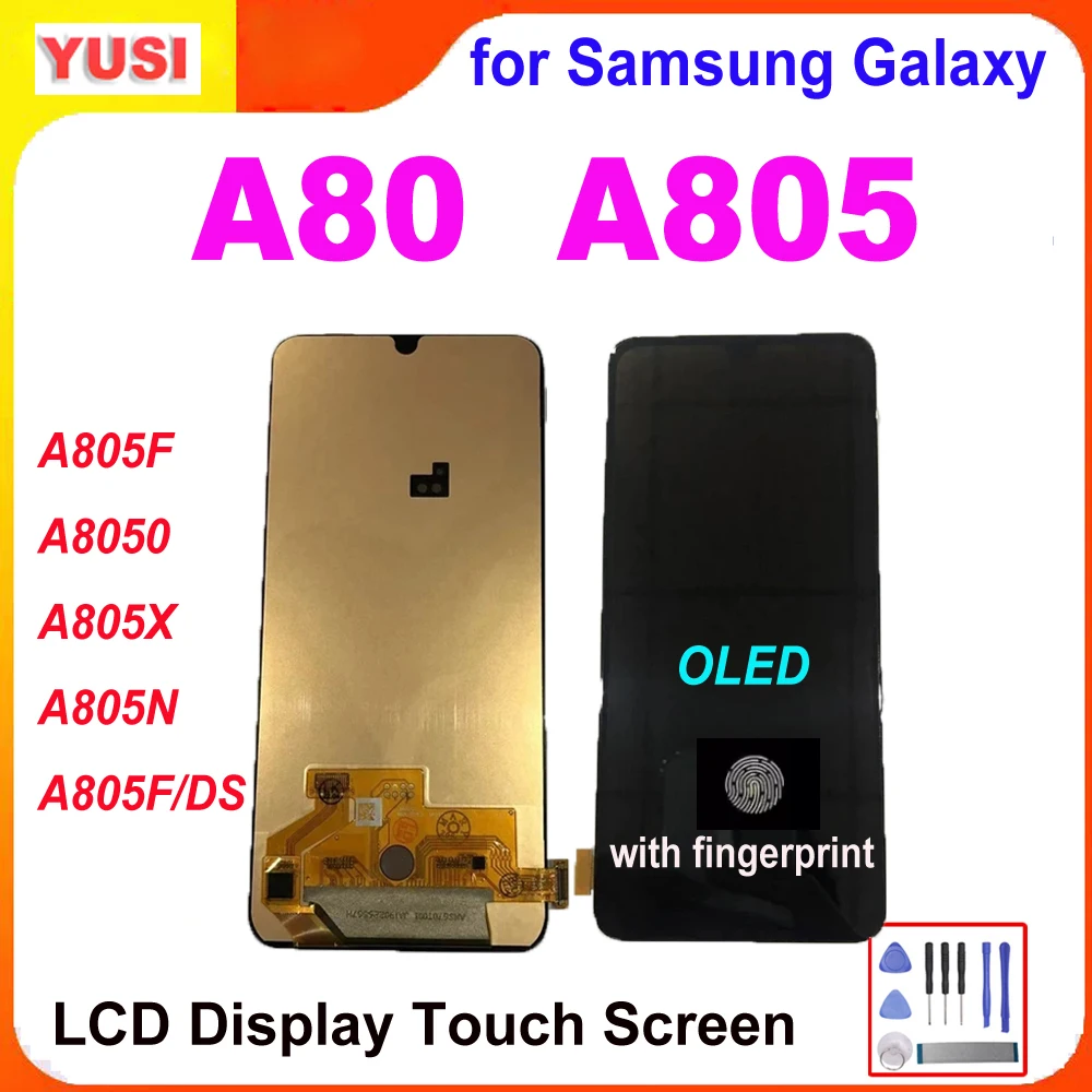 

6.7'' Super OLED LCD for Samsung Galaxy A80 LCD A805 A805F A8050 A805N A805F/DS LCD Display Touch Screen Digitizer Assembly