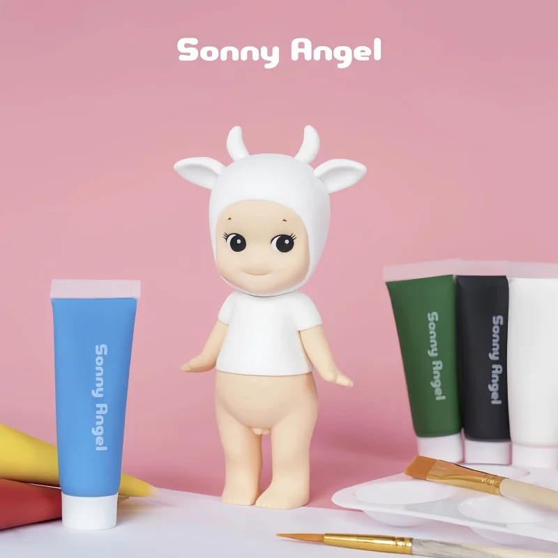 

New Arrival Original Sonny Angel Japan AC-DIY Self-Painted Doll Set Blind Box Figure Desktop Decoration Ornament Birthday Gift