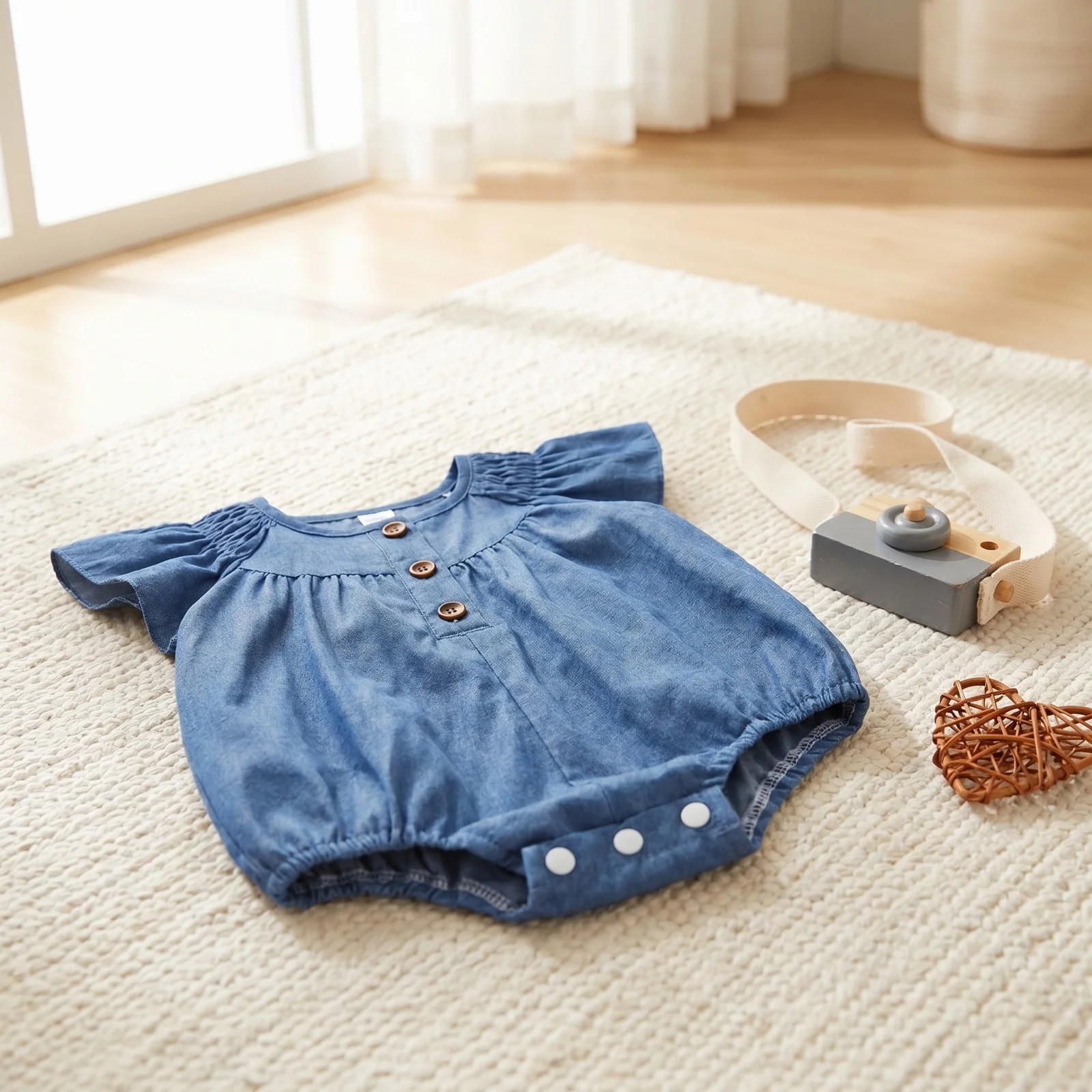 Bodysuit Lengan Berkibar Bayi - Baby Clothes ulasan dan harga