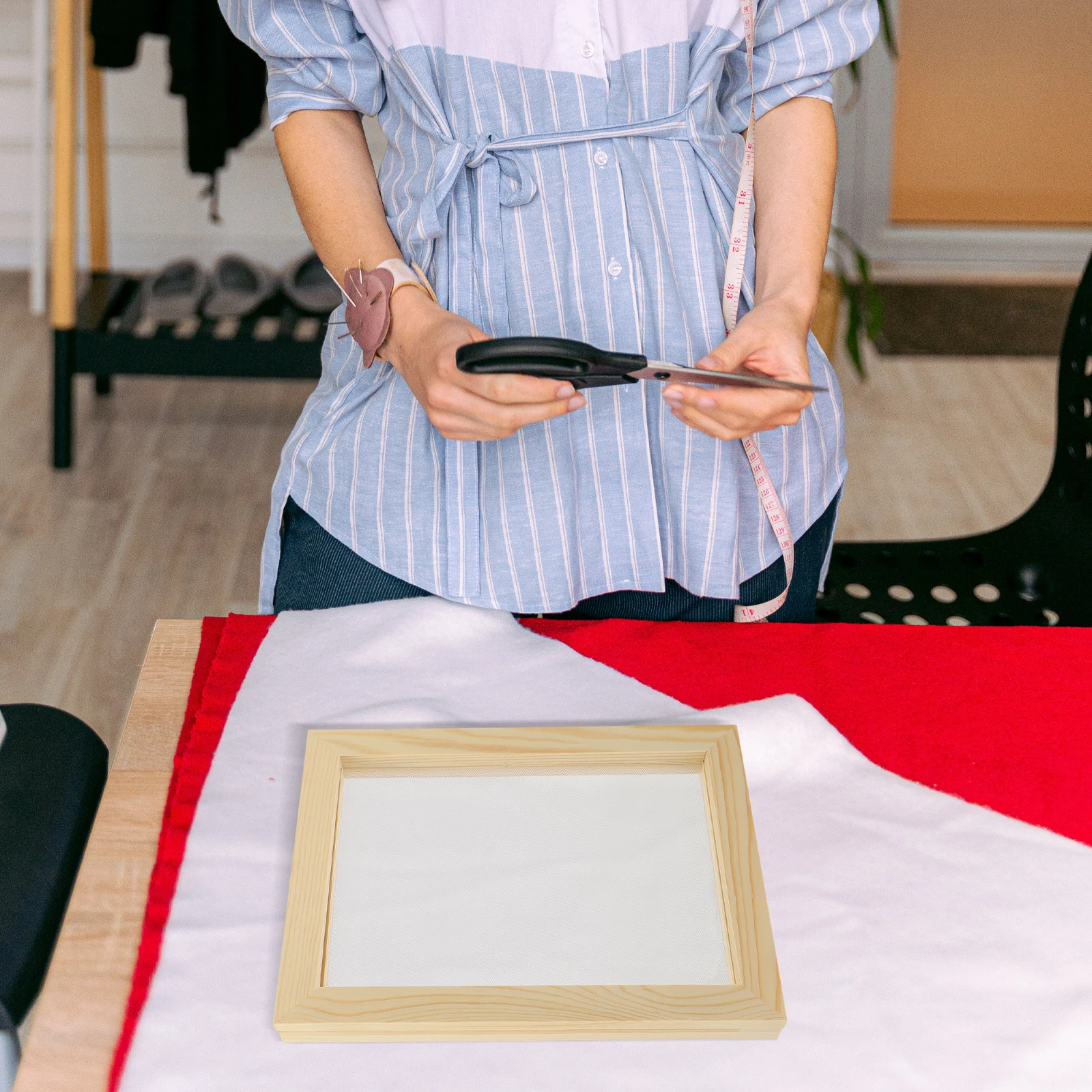 Wooden DIY Paper Making Frame Screen Mesh Tool Crafting Printing Frame Educational Gift Paper Making Present