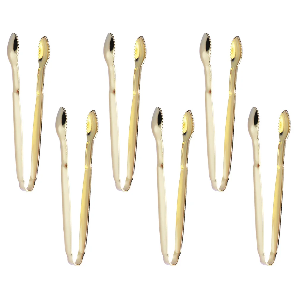 

4 Pcs Stainless Steel Mini Tongs Heat Resistant For Party Candy Bars Salad Buffets Family Use Camping Holiday Gathering Food