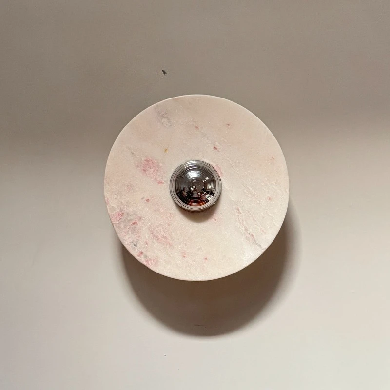Nordic Luxury High-end Rainbow Rose Marble Wall Sconce, Ambient Decor Lighting for Villa Living Room Model Showroom