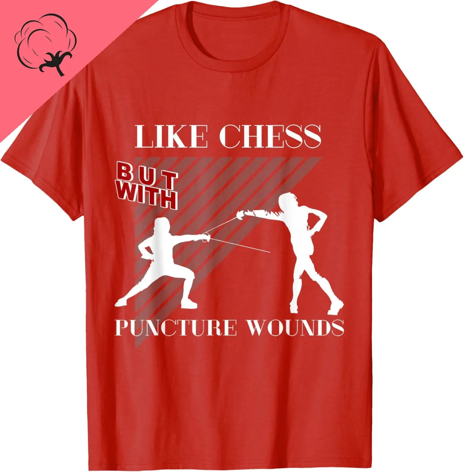 Like Chess But with Puncture Wounds Cool Fencing T-Shirt Breathable and Comfortable Cotton Graphic T Shirts Camiseta Hombre