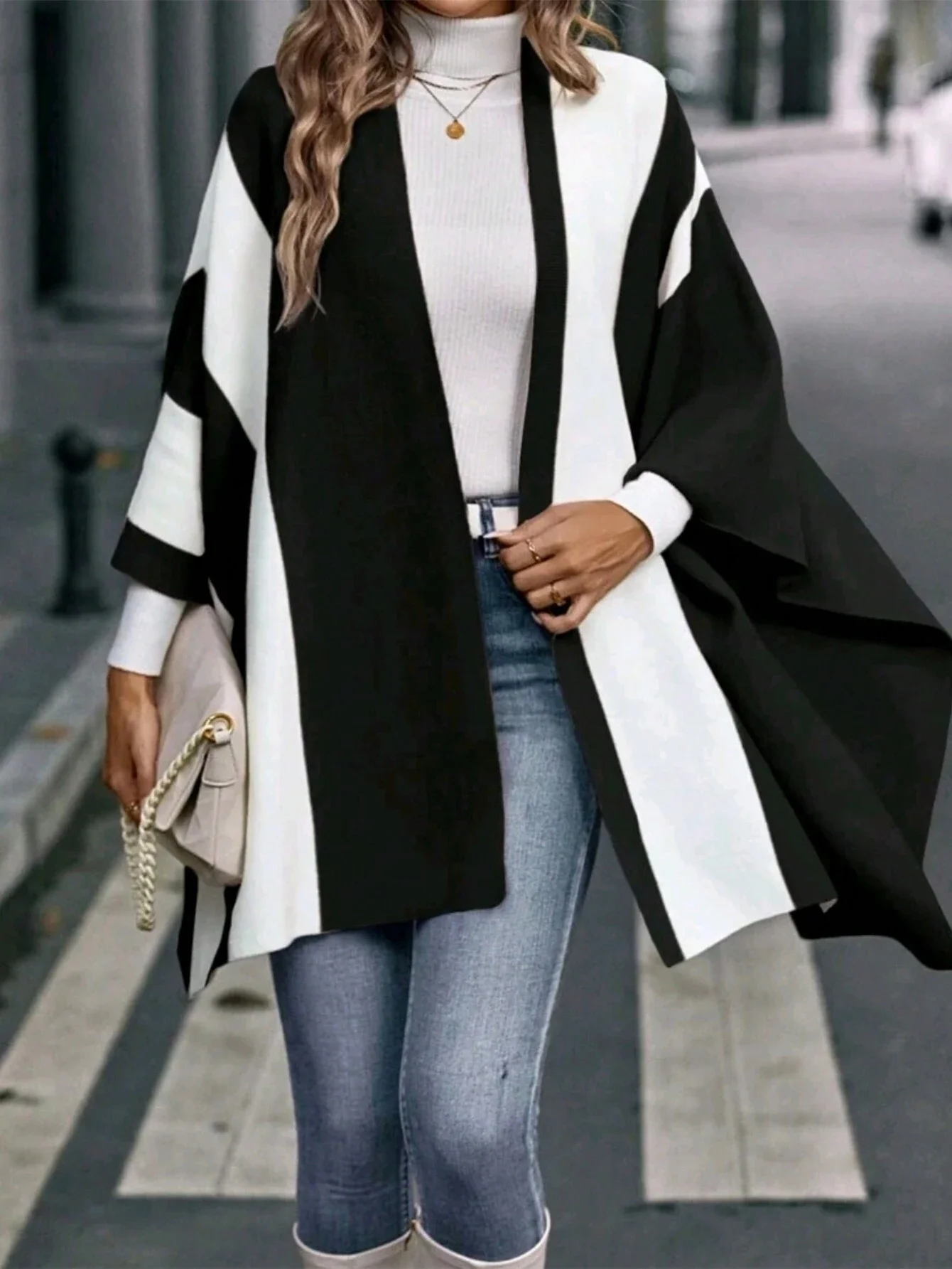 New winter scarf with two color pattern split shawl for women warm and fashionable warm and comfortable luxery designer women