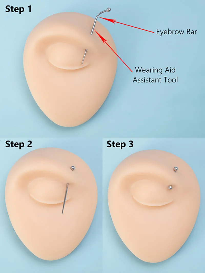Chirurgenstahl-Körperpiercing-Werkzeug-Set, professionelle Nadeln, Klemmzange, Handschuhe, Zugstift, Werkzeug für Lippen, Nase, Nabelpiercing-Set, Schmuck – Detail 26