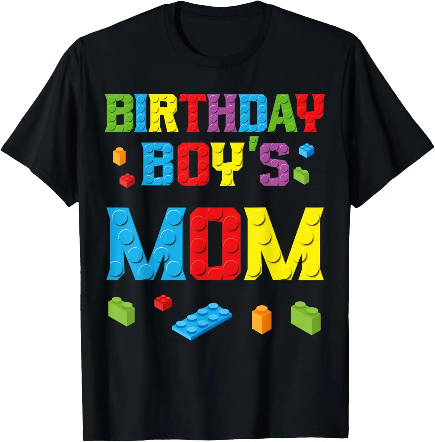 Master Builder Birthday Boy's Mom Building Bricks Blocks T-Shirt