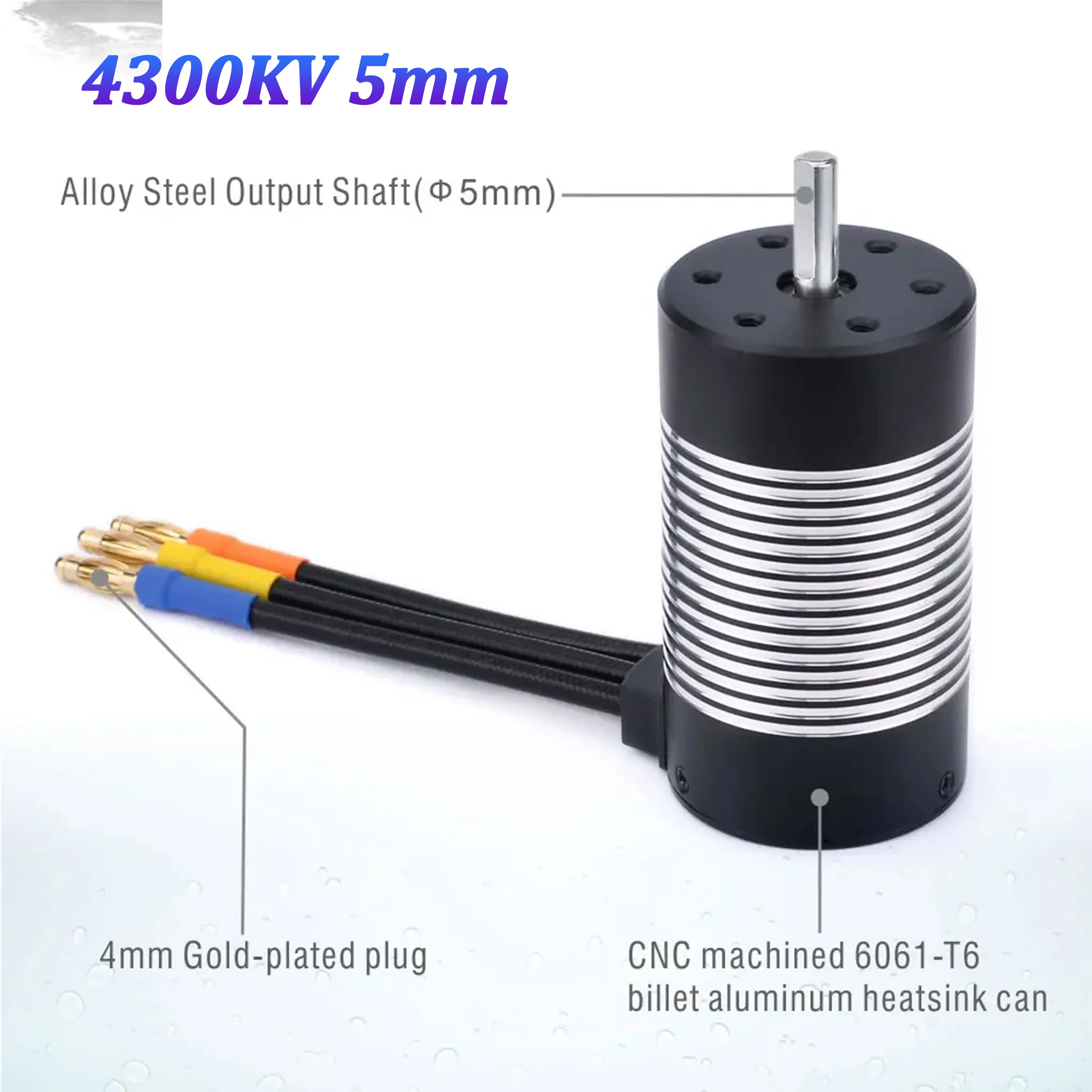 OVERTREFF HOBBY 3660 Waterdichte Borstelloze Motor 3.175/5mm 2600KV 3300KV 3800KV 4300KV voor 1/10 RC Drift Crawler Auto Model Speelgoed Onderdeel