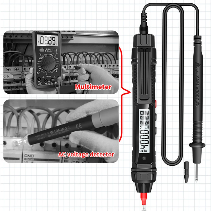 SK-216 Pen Multimeter Electrician High-precision Tester AC/DC Voltage Zero Fire Wire Detection Meters Portable Measurement Tools