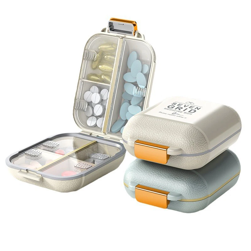 

Multi Grids Weekly Portable Travel Pill Cases Box Sealing Moisture-Proof Pills Container Storage Tablets Vitamins Organizer