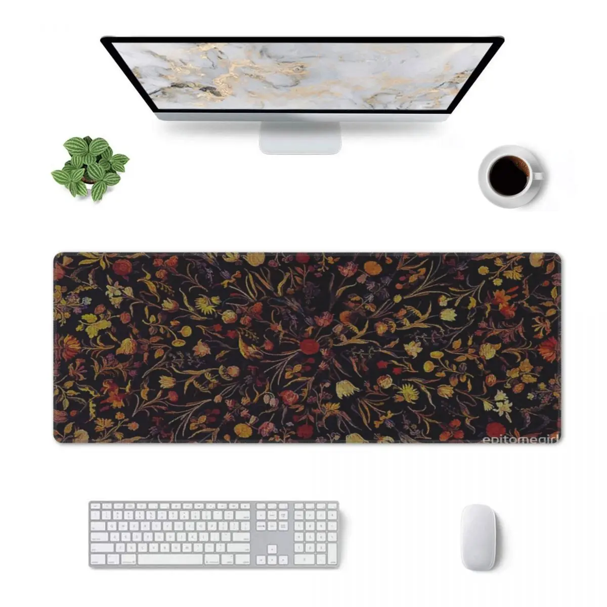 Midnight Floral Rubber Keyboard Pads