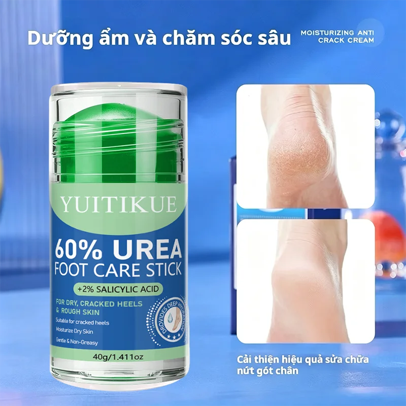 YUITIKUE 60% Urea Foot Care Stick 40g - 2% Salicylic Acid, Deep Keratin Dissolving, Moisturizing