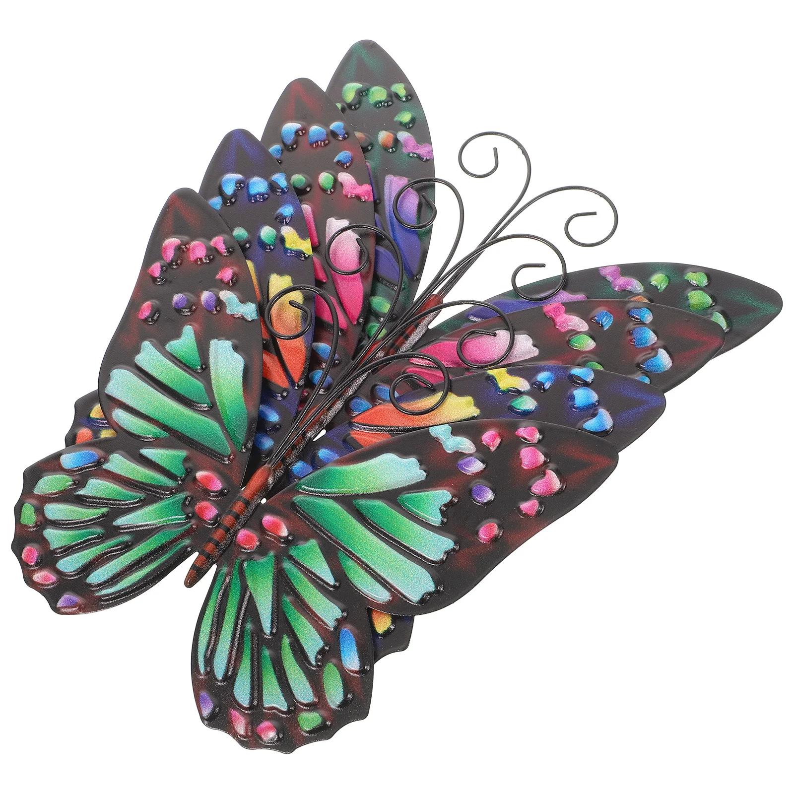 

4 Pcs Wrought Iron Butterfly Wall Hanging Decor Home Outdoor Sculpture Metal Butterflies Indoor Decoration Supplies Fence