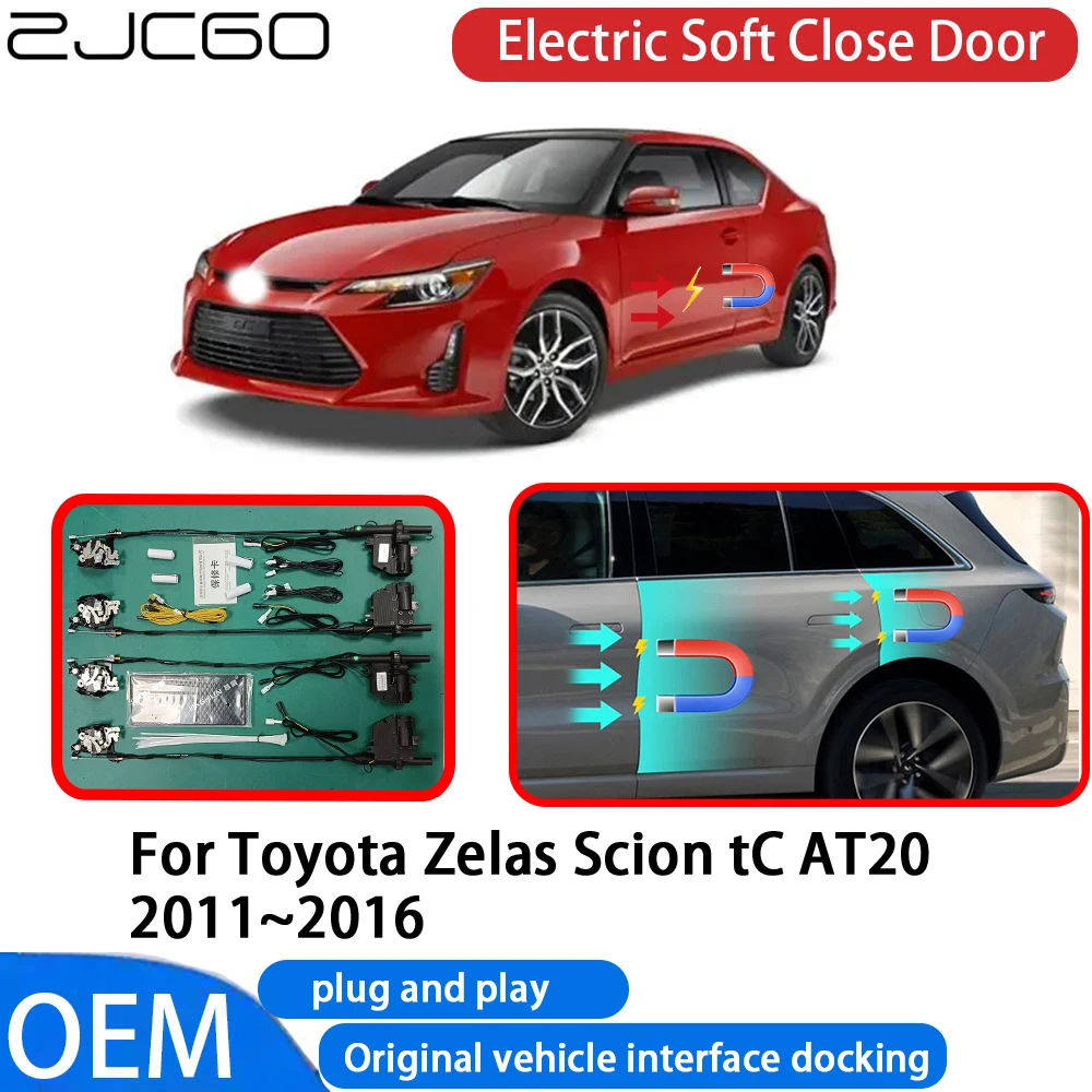 

ZJCGO for Toyota Zelas Scion tC AT20 2011-2016 Car Automatic Electric Soft Close Door Closer System OEM Plug and Play