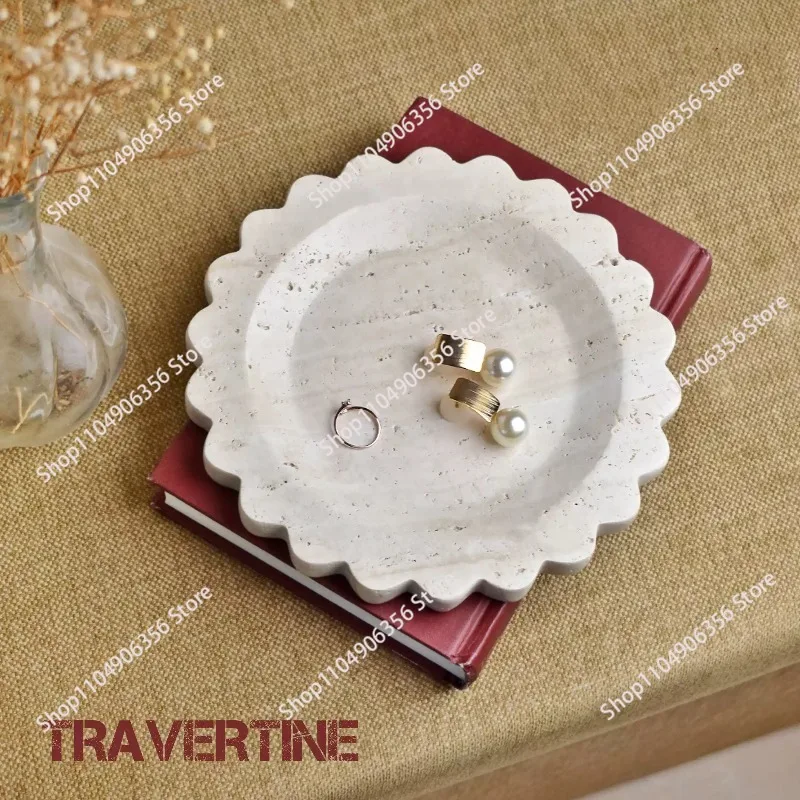 

Круглые мраморные подносы D20xH2CM с фестончатым краем, из натурального нефрита, для хранения сухофруктов, десертов, закусок, универсальные тарелки-органайзеры