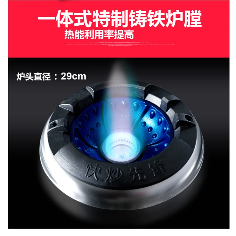 ปรับแต่ง. Xilai Sheng เตาแก๊สเชิงพาณิชย์เตาเปลวไฟสูงเตาคู่พร้อมหางเตาทอดสแตนเลสแก๊สและ Na