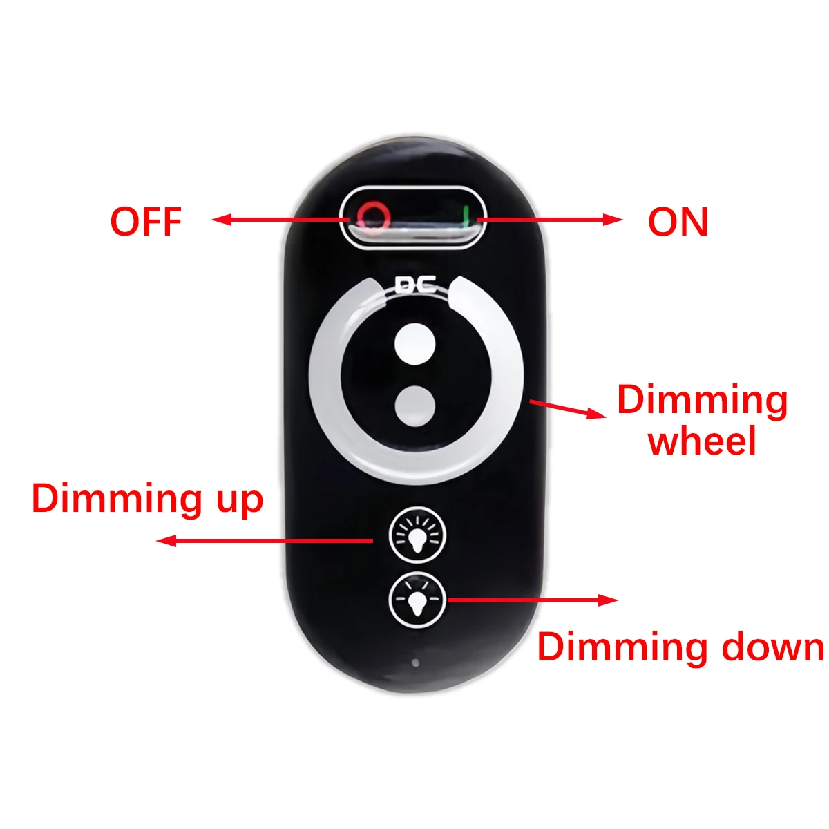 Dimmer LED touch wireless RF 18A - Controller di illuminazione per strisce monocolore a bassa tensione