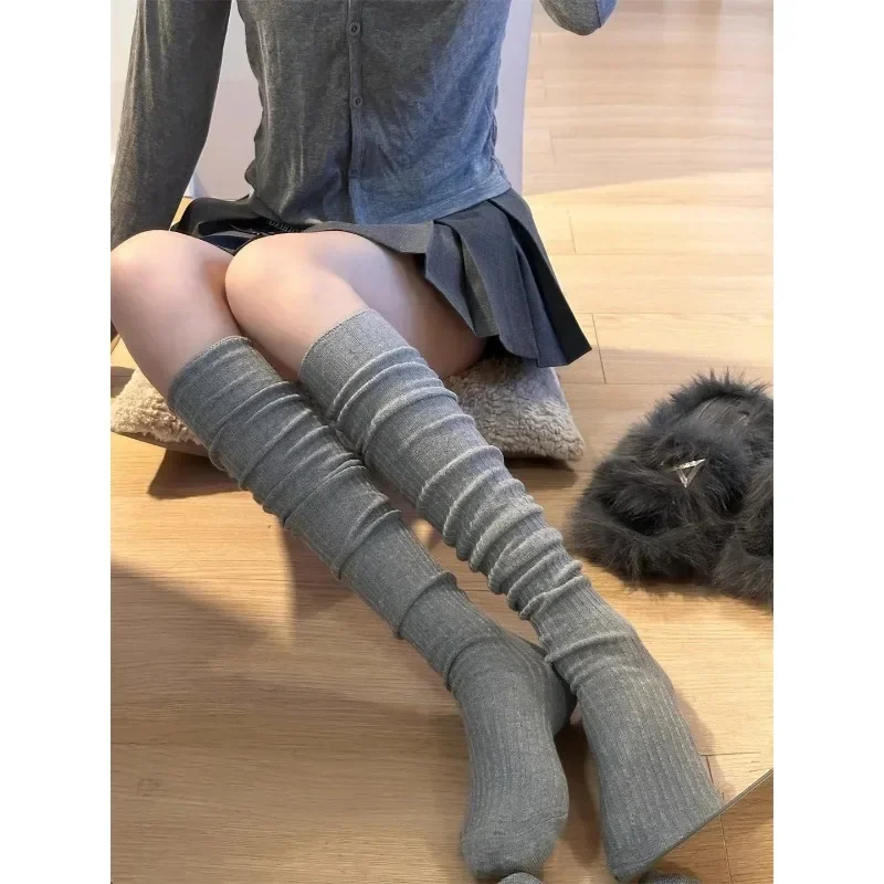 1/3 Paar Modische Kniestrümpfe für Damen, Einfarbig, Wärmeisolierend, Wadensocken, Fußwärmer, Herbst-Winter, Süßer JK-Stil Strümpfe – Detail 10