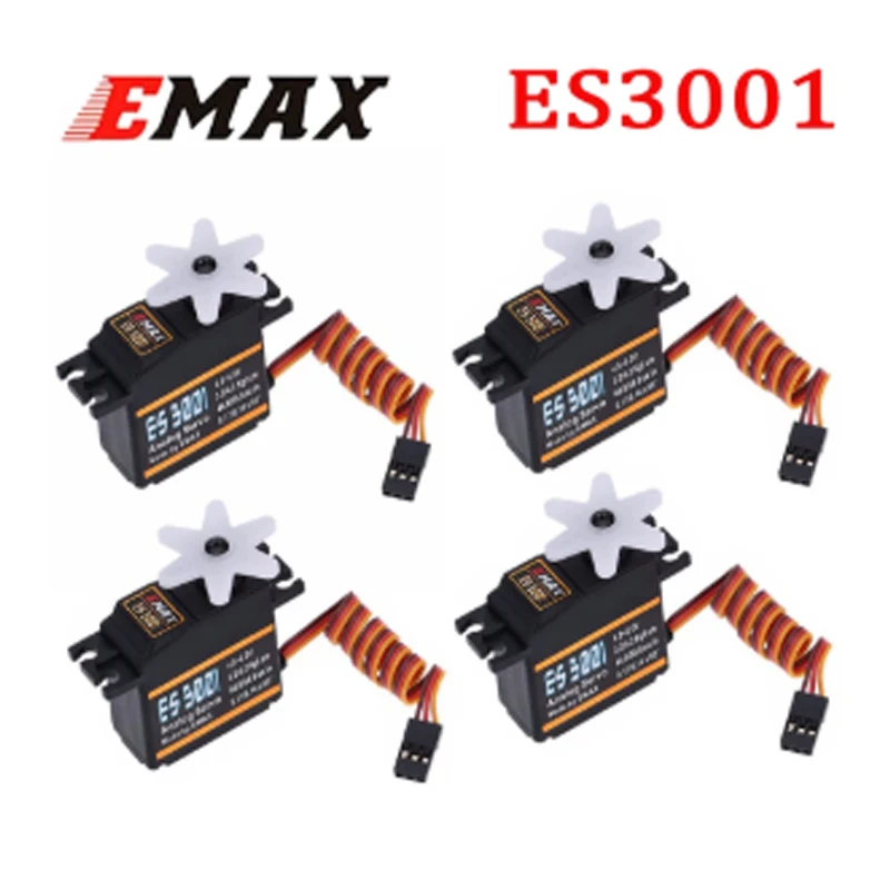 EMAX ES3001 معيار 43 جرام سيرفو لطائرة هليكوبتر RC 4 قطعة