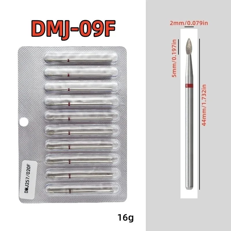 10-teiliges Diamant-Nagelbohrer-Set, Diamant-Fräser für Maniküre, 3/32 Zoll, elektrische Nagelfeile, Nagelhautentferner-Werkzeug – Detail 20