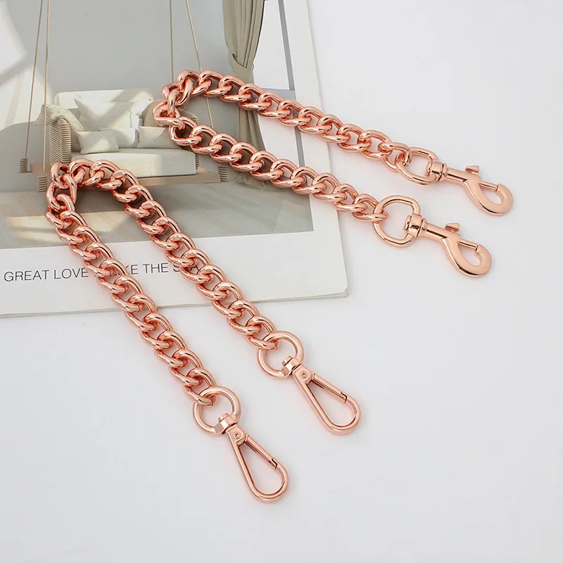 30/60/100/120cm Rose gold Luxury Aluminum Chain Handbag Strap Anodized Colored Chain for DIY Accessories Women Bags view 4