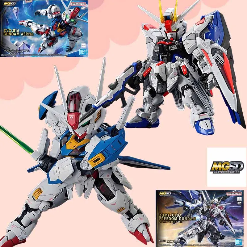 

Bandai оригинальный MGSD THE WITCH FROM MERCURY XVX-016 GUNDAM AERIAL ZGMF-XI0A FREEDOM GUNDAM аниме фигурка в сборе модель