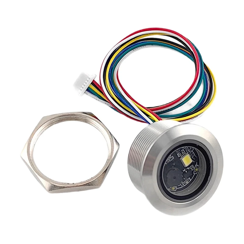 GM861-LED White Fill Lighting 2D/1D USB/UART DC3.3V QR Code Round Barcode Module Scanner Metal Enclosure Silver-A86Z