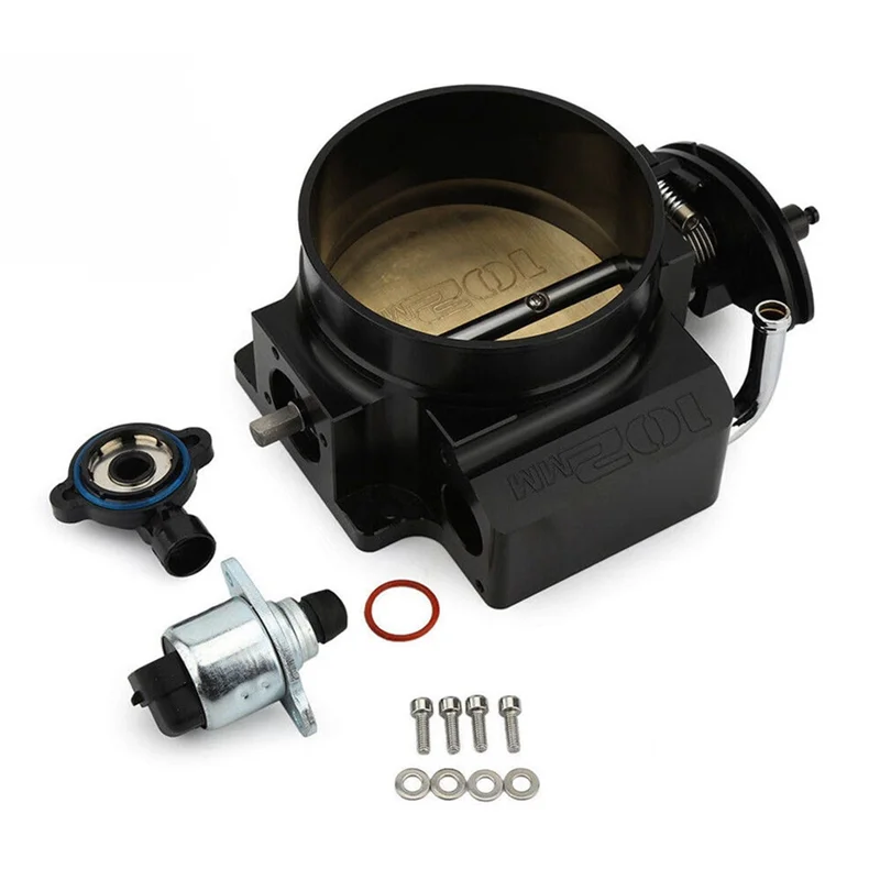 Black 102Mm Throttle Body + TPS IAC Position Sensor For LS1 LS2 LS3 LS6 LSX LS7 Replacement Parts Accessories