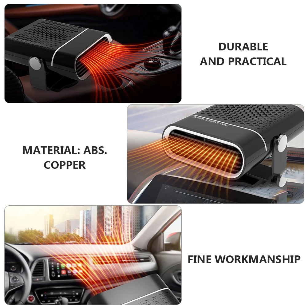 

Portable Car Heater Vehicle Defroster Adjustable Fan for Cold Weather Quick Warm Up Auto Defogger Windshield Frost Remover