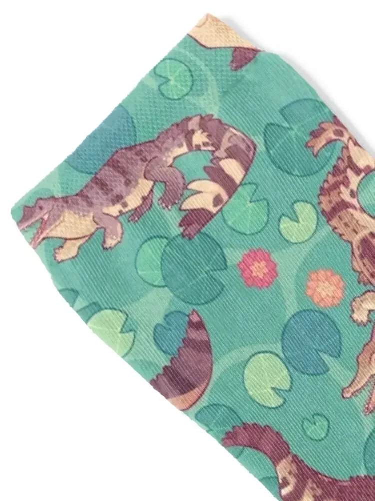 Crocodilians in clear waters Socks football christmas gift japanese fashion Thermal man winter Boy Child Socks Women's