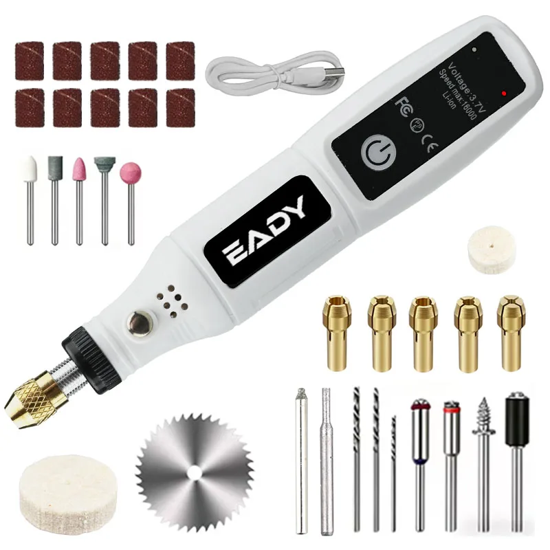 Mini Electric Drill USB Rechargeable Cordless Engraving Pen Dremel Tools Rotary Tool Cordless Hand Drill Mini Polisher for Hand image 5