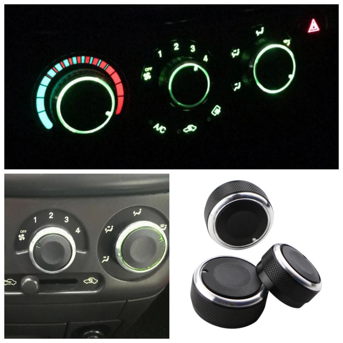 Perilla de Aire Acondicionado para Chevrolet Chevy T250 Aveo Aveo5 Lova 250 Daewoo Gentra, Interruptor de Control de Calefacción y Aire Acondicionado, Botones