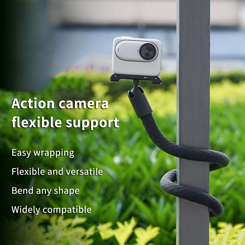 Sport Camera Soft Holder For DJI Action3/4/5Pro For Insta360 GO 3S/X4 Mini Portable Action Camera Stand Bracket Vlog Tripod