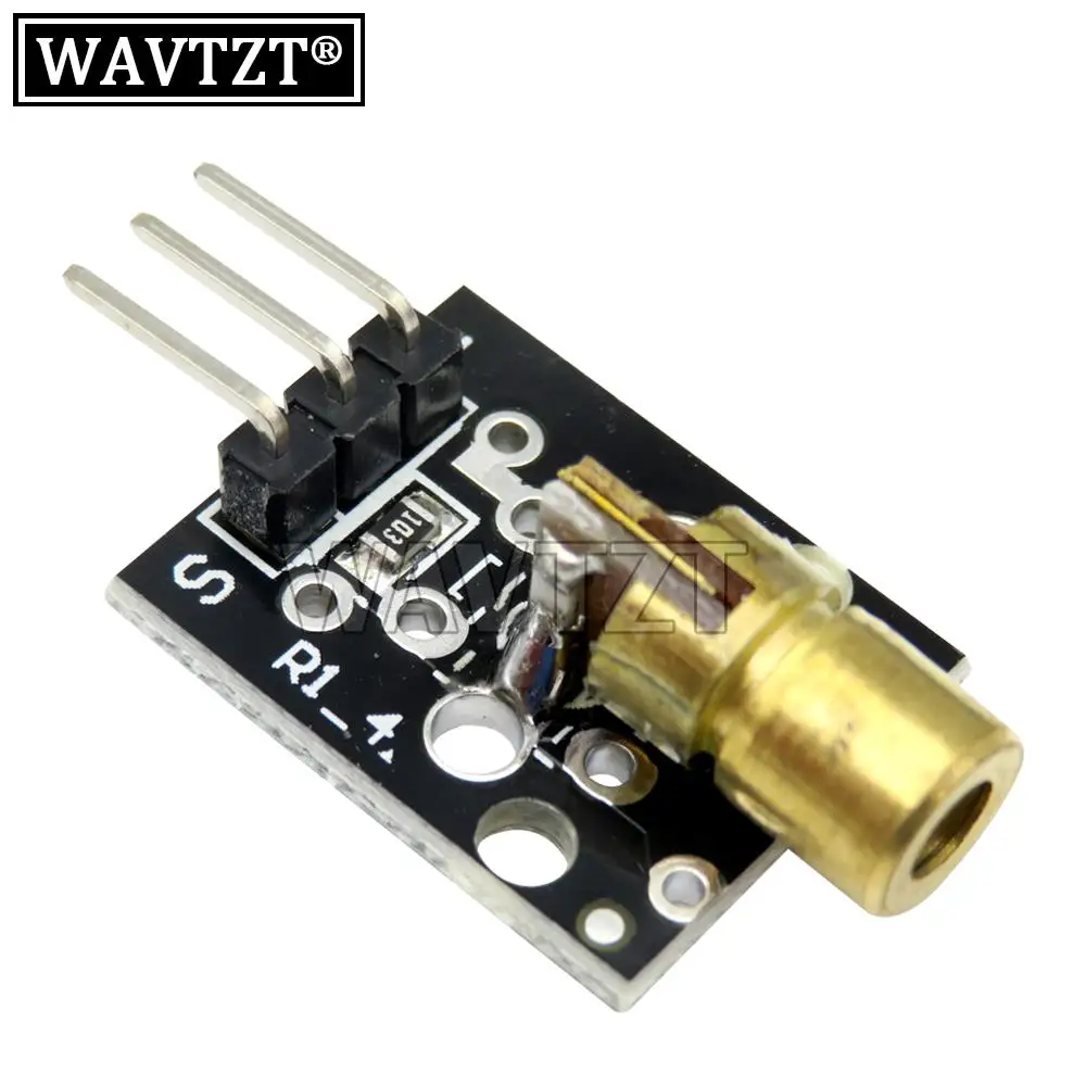 WAVTZT KY-008 3pin 650nm Red Laser Transmitter Dot Diode Copper Head Module for Arduino AVR PIC DIY