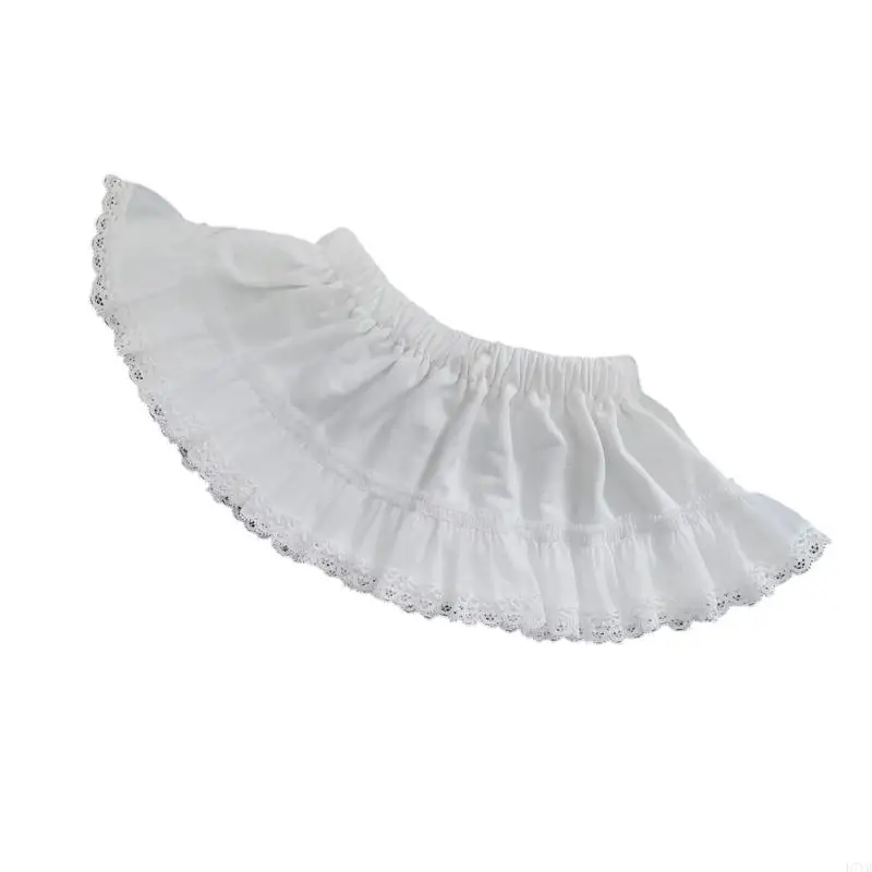 

D7YD Comfortable Cotton Skirt With Distressed Detailing Stretchy Waist Fashion Short Dress Design For Active Children