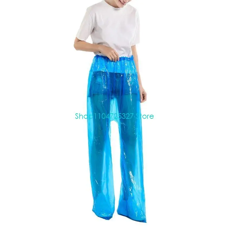 D8KF Disposable Raincoat Rain Pants Rain Poncho for Outdoor Camping Festivals Hiking Dustproof Waterproof Protective Clothing