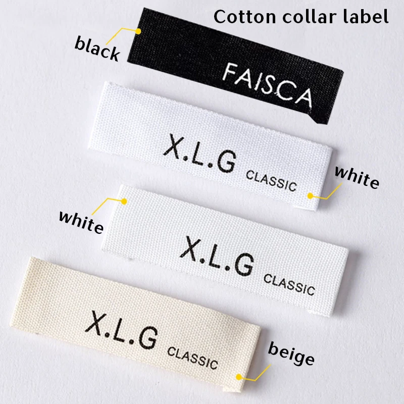 

Cotton Collar label Custom Fabric logo Trademark printing labels Children's Underwear Close fitting clothing washing cotton tap