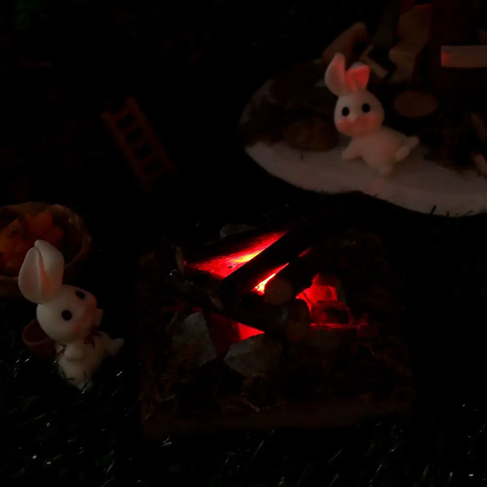 Modèle de scène de villa à l'échelle 1:12 pour maison de poupée, décoration de jardin féerique, micro-paysage, miniatures de feu de camp