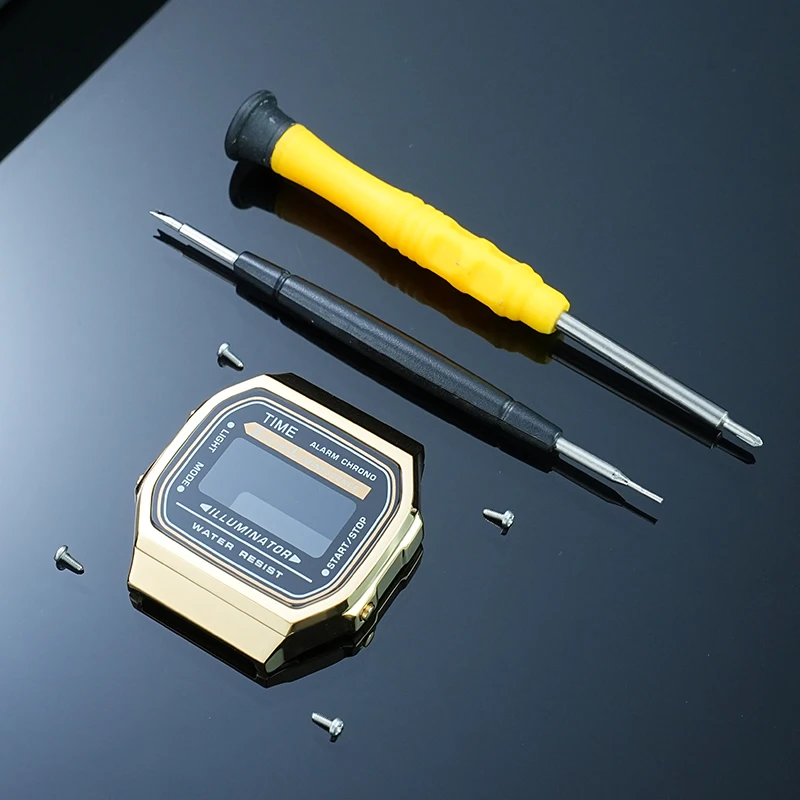 A168 upgrade Stainless Steel Bezel Mod Kit for Casio 3298 A168WA