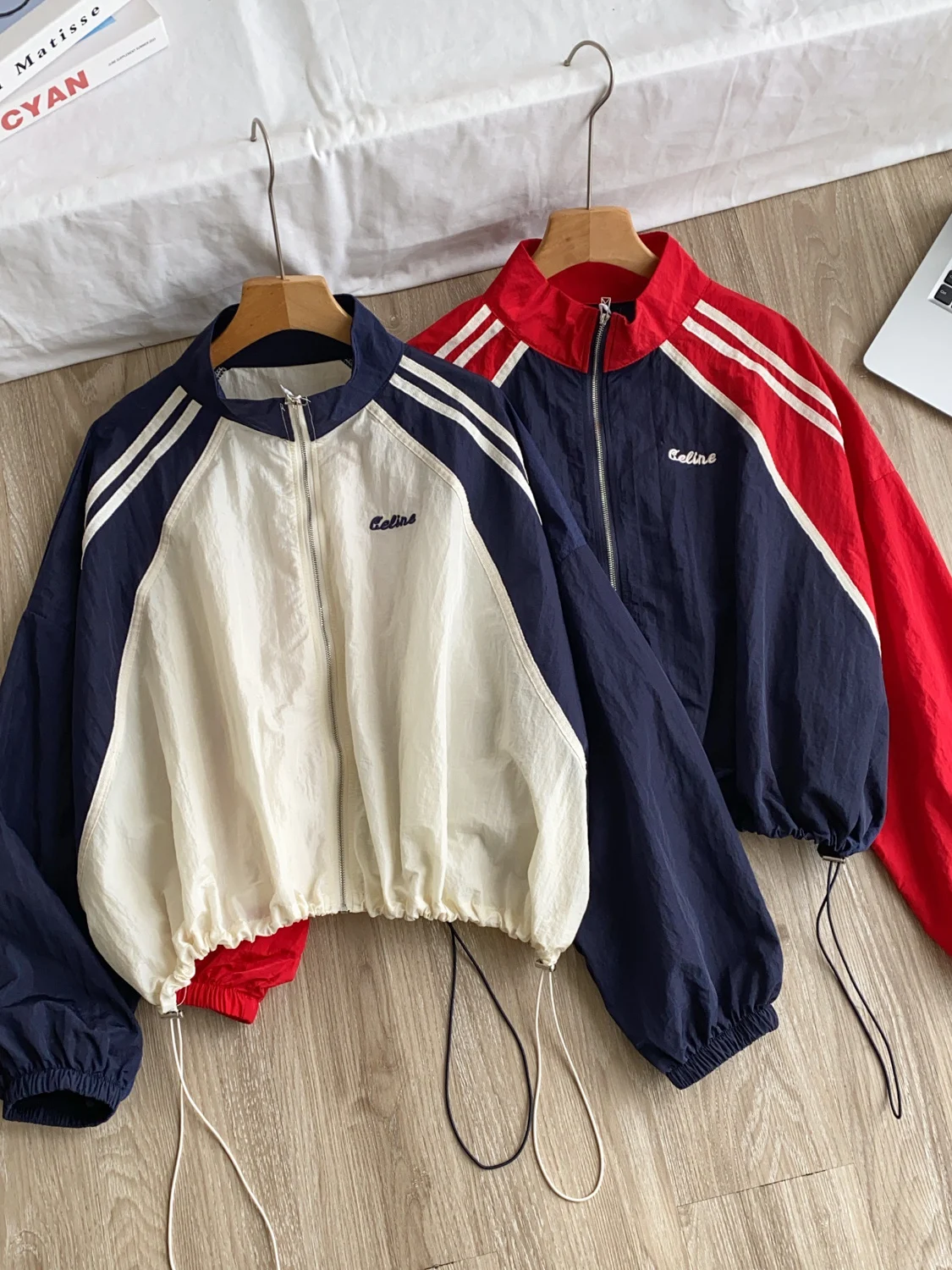 Color Block Short Jacket Women's Loose Sporty Style UV Protection Clothing Casual Design Summer Outerwear Female Fashion