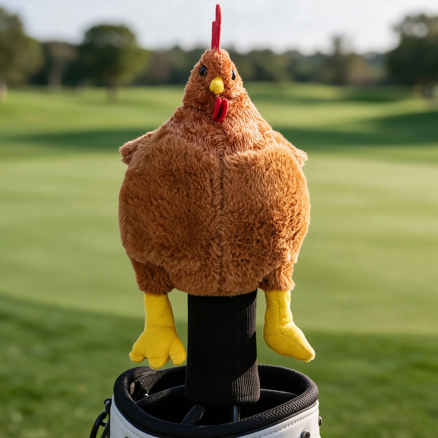 1PC Hen Plush Golf Wood Headcover Large Size Cartoon Doll Golf Club Head Cover Protector Golf Accessories