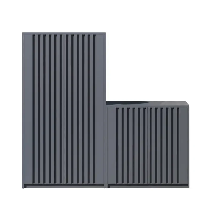 Outdoor Aluminum Alloy Locker Outdoor Balcony Garden Tools Grocery Cabinet Console