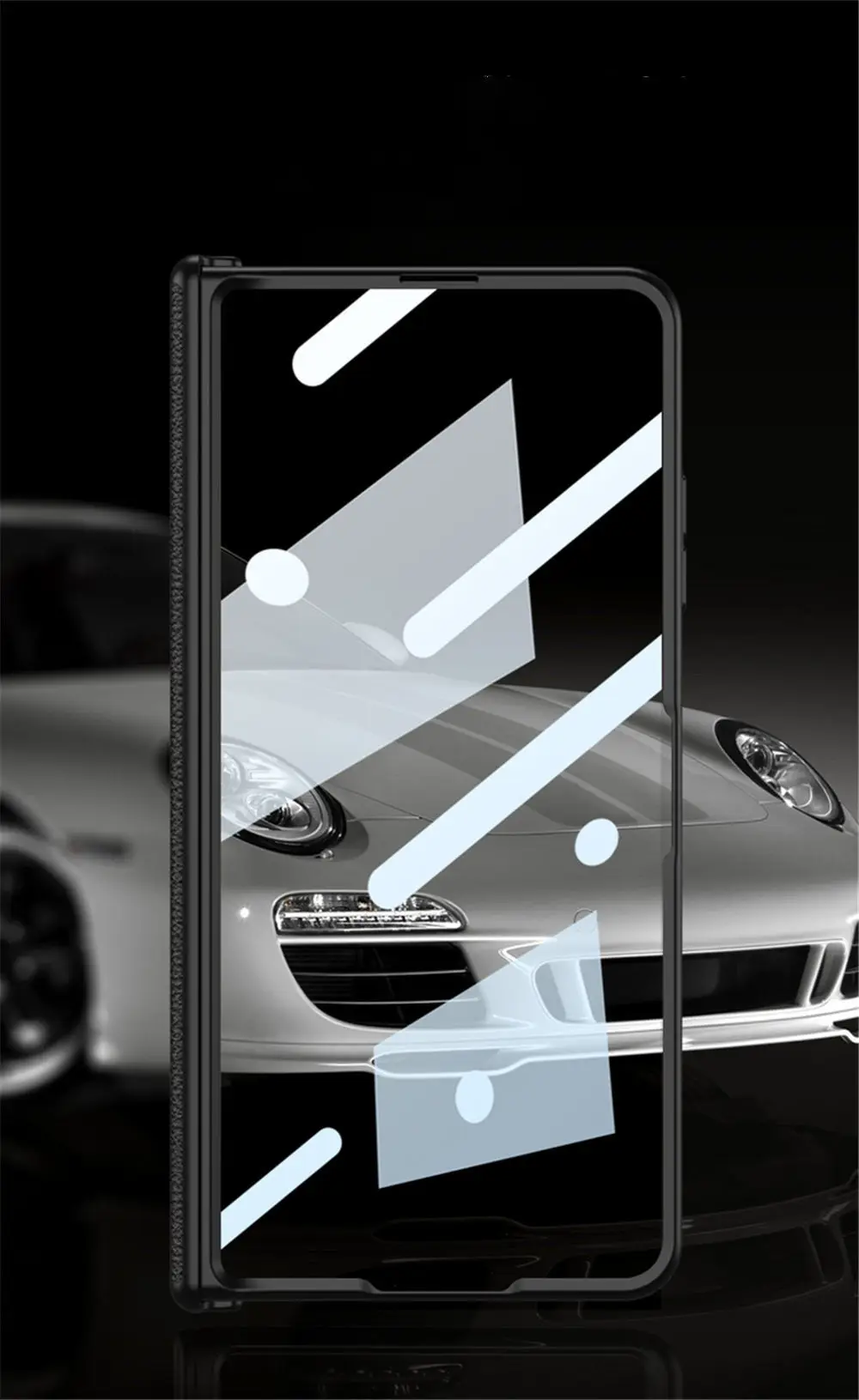 Slim PU Leather Case For Honor Magic V2 Magnetic Folding Bracket Hinge Glass Film Cover